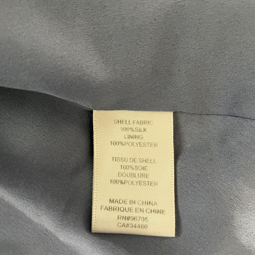 Rebecca Taylor Silk High Low Midi Skirt Blue Asymmetrical Ruffle Hem Size 6 -C - Picture 10 of 12